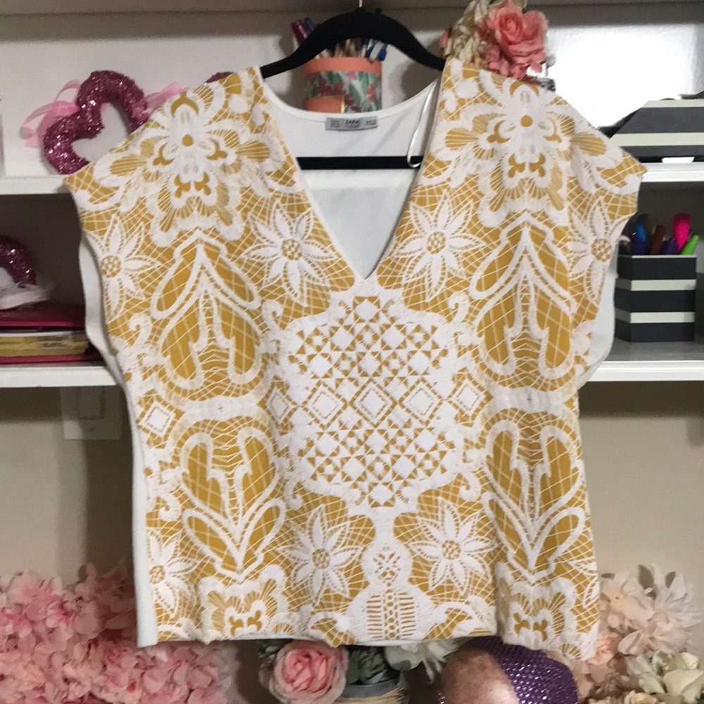 UNIQUE ZARA V-NECK WOMAN'S TOP